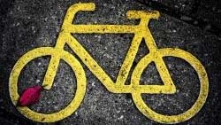 Asphaltsymbol Fahrrad