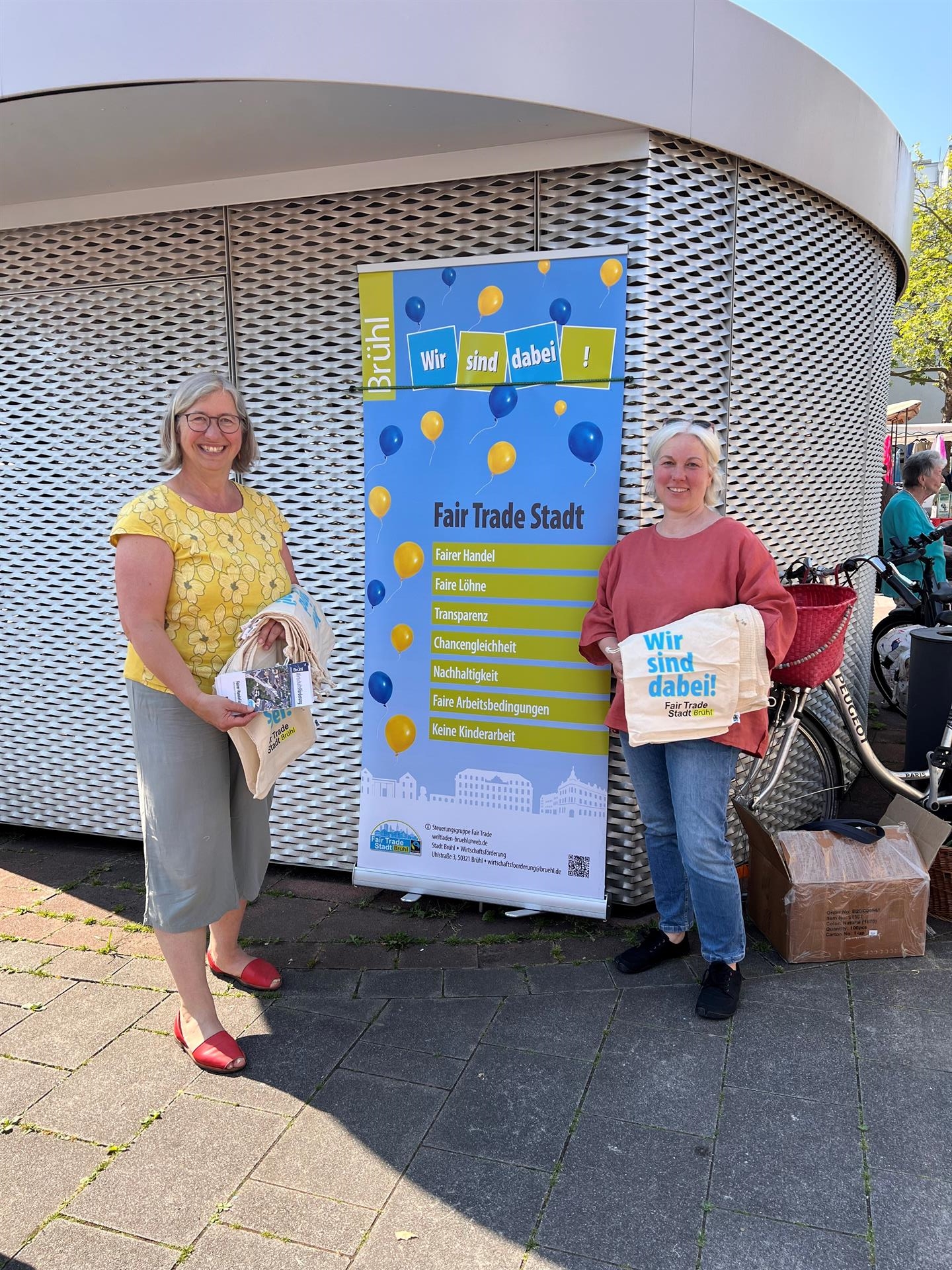 Gemüsebeutel auf dem Wochenmarkt