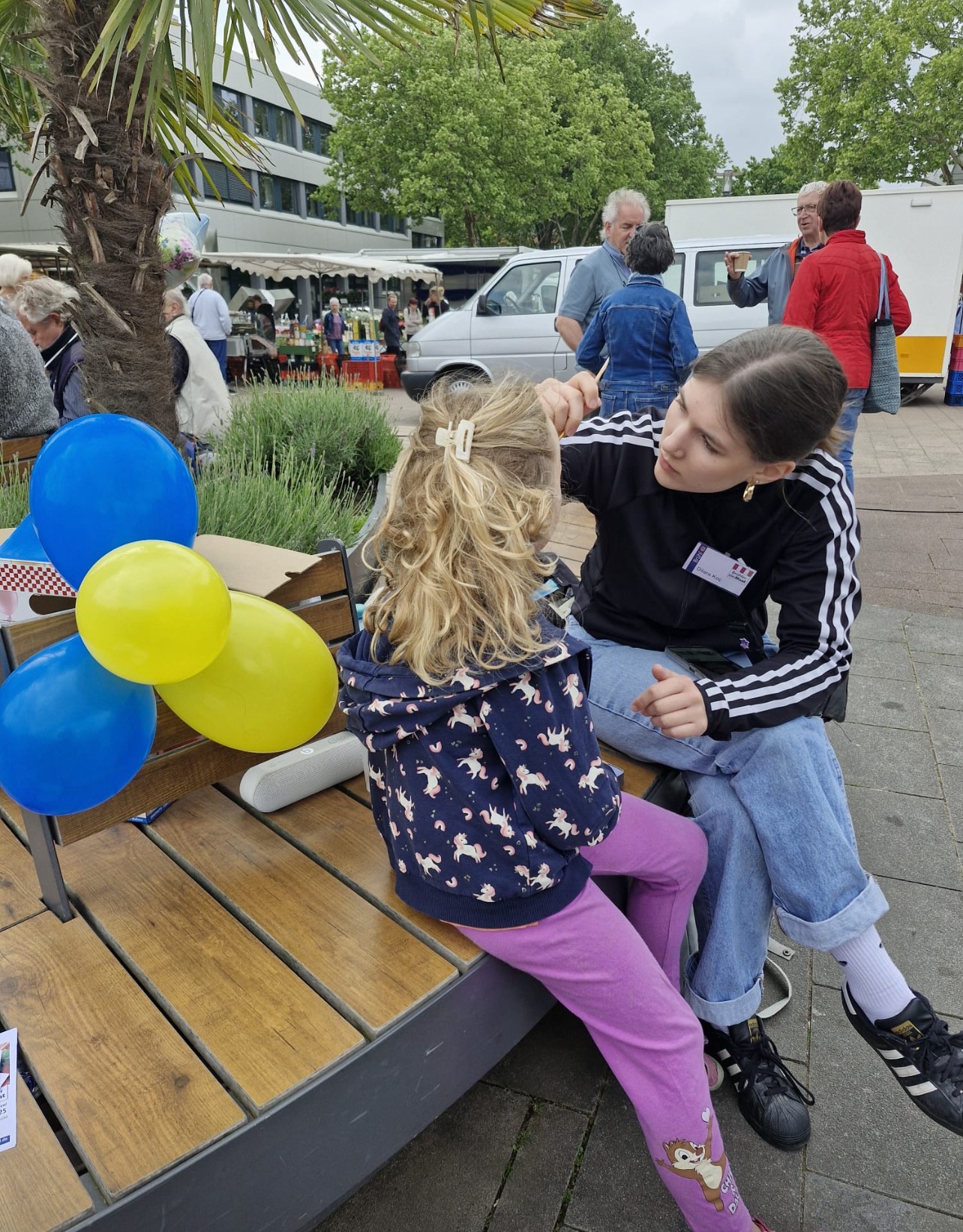 Schminken auf dem Balthasar-Neumann-Platz