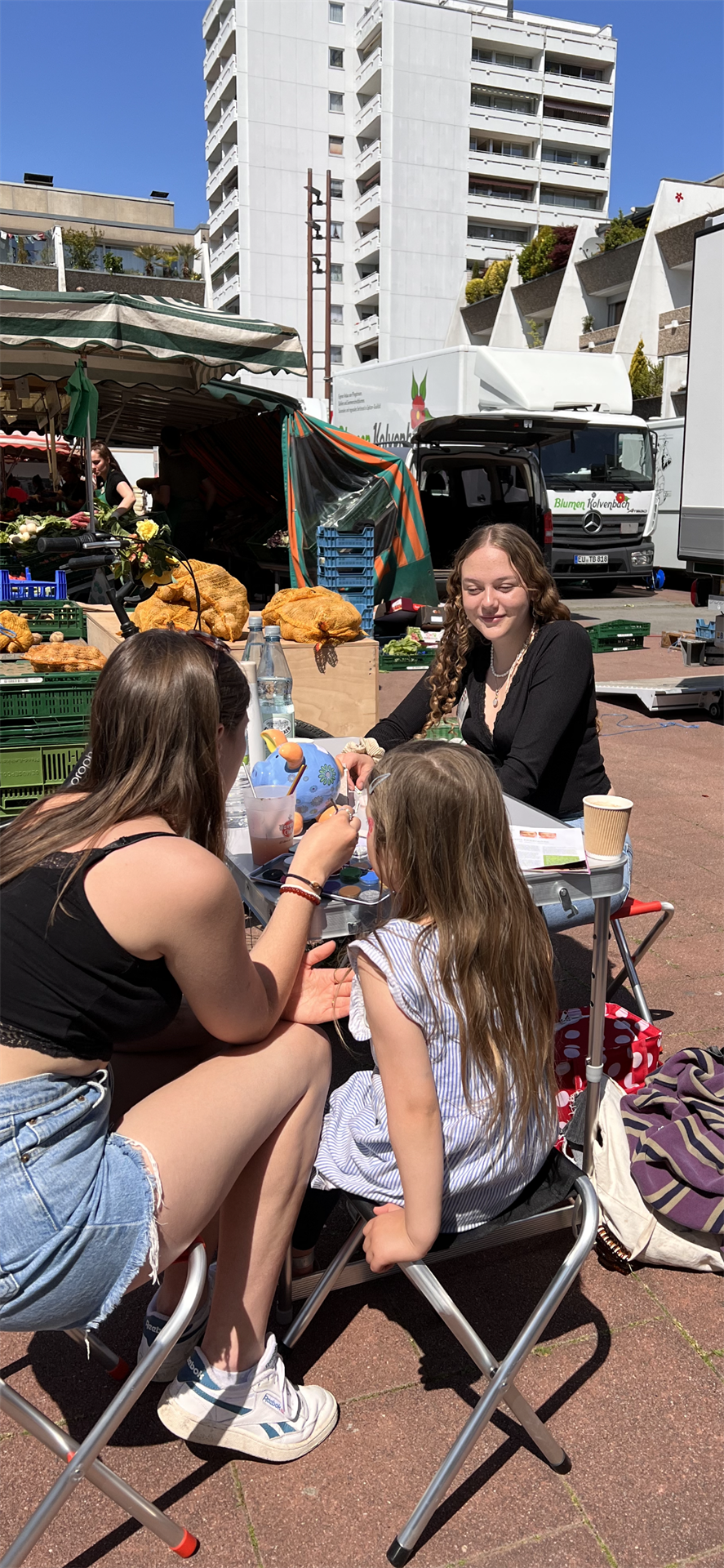 Kinderschminken auf dem Balthasar-Neumann-Platz