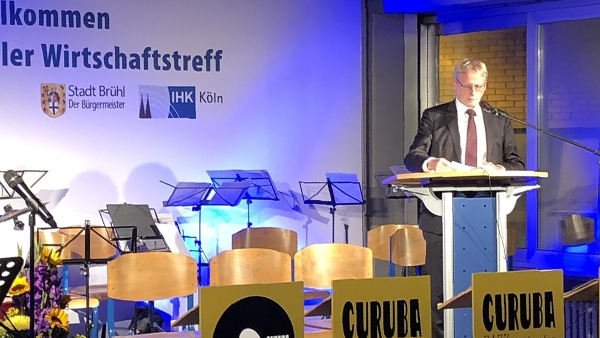 Bürgermeister Dieter Freytag beim Brühler Wirtschaftstreff