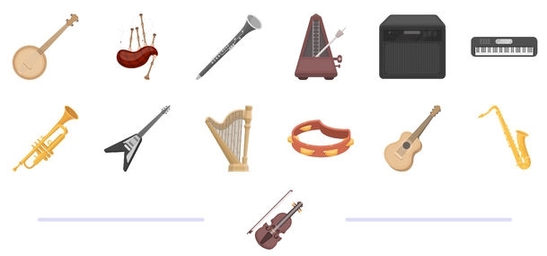 Verschiedene Instrumente